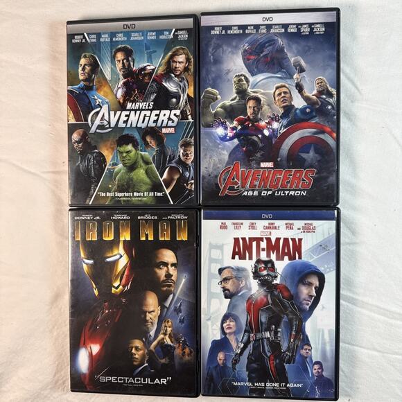 Marvel DVD Lot Of 4 - Avengers Avengers: Age of Ultron Iron Man Ant-Man - Picture 1 of 3